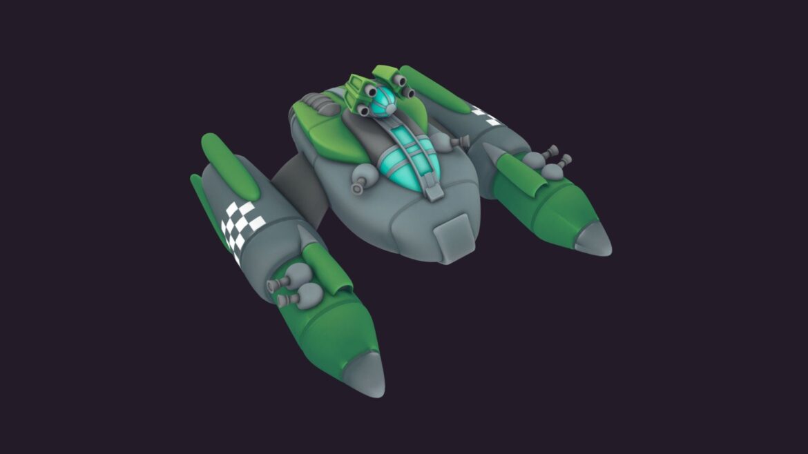 galactic defenders frigate 3d model