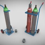 gas cylinder trolleys 3d model