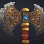 Hand-Painted Axe Warhammer – Fan Art