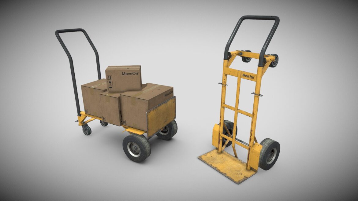 hand truck 2 in 1 3d model