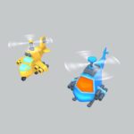 Air vehicles set – planes – helicopter