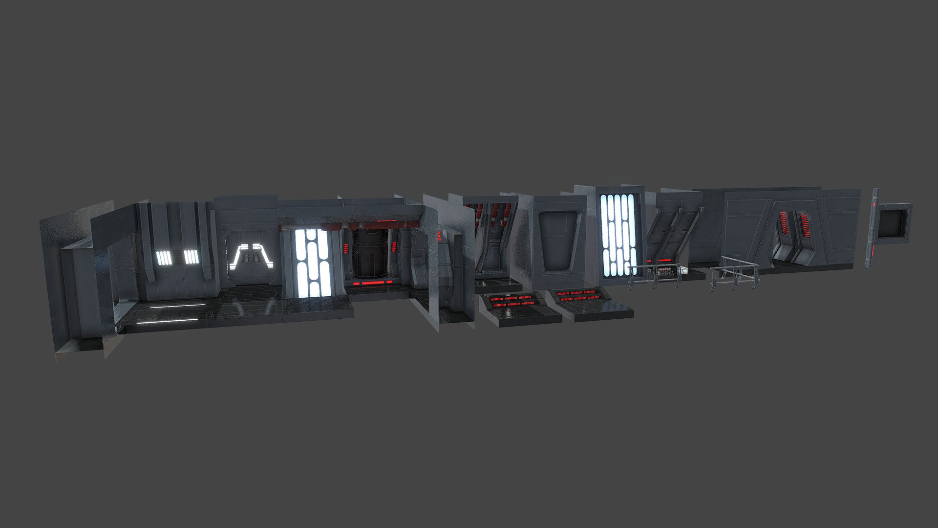 Imperial Style Corridor Asset pack 1