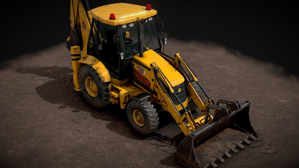 jcb machine 3d model