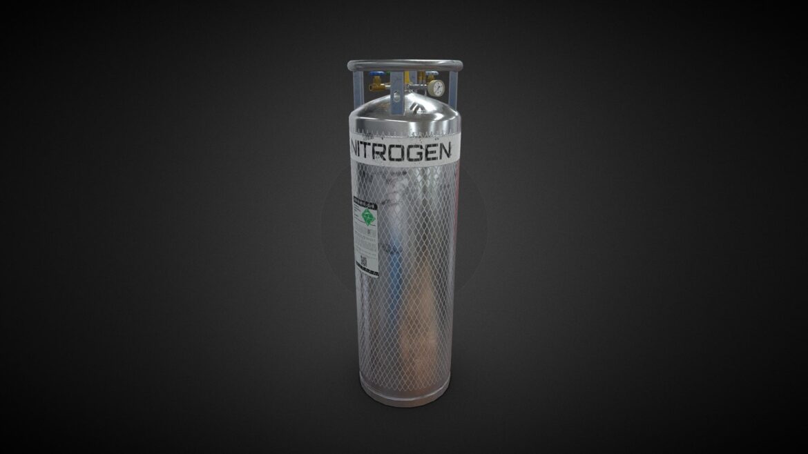 large liquid nitrogen tank 3d model