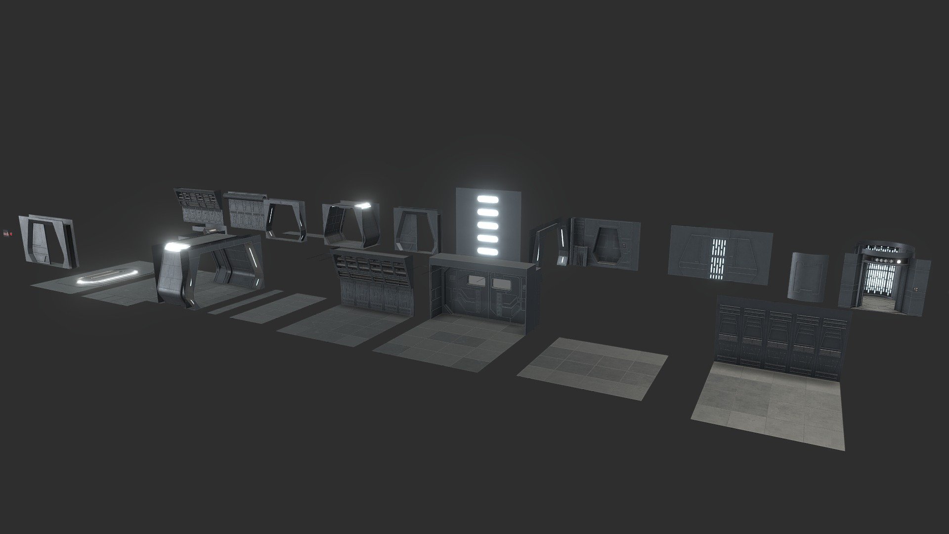 Light Cruiser Style Corridor Parts.