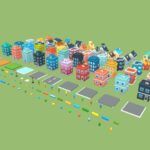 Low Poly City and Roads Pack (125+ Props)