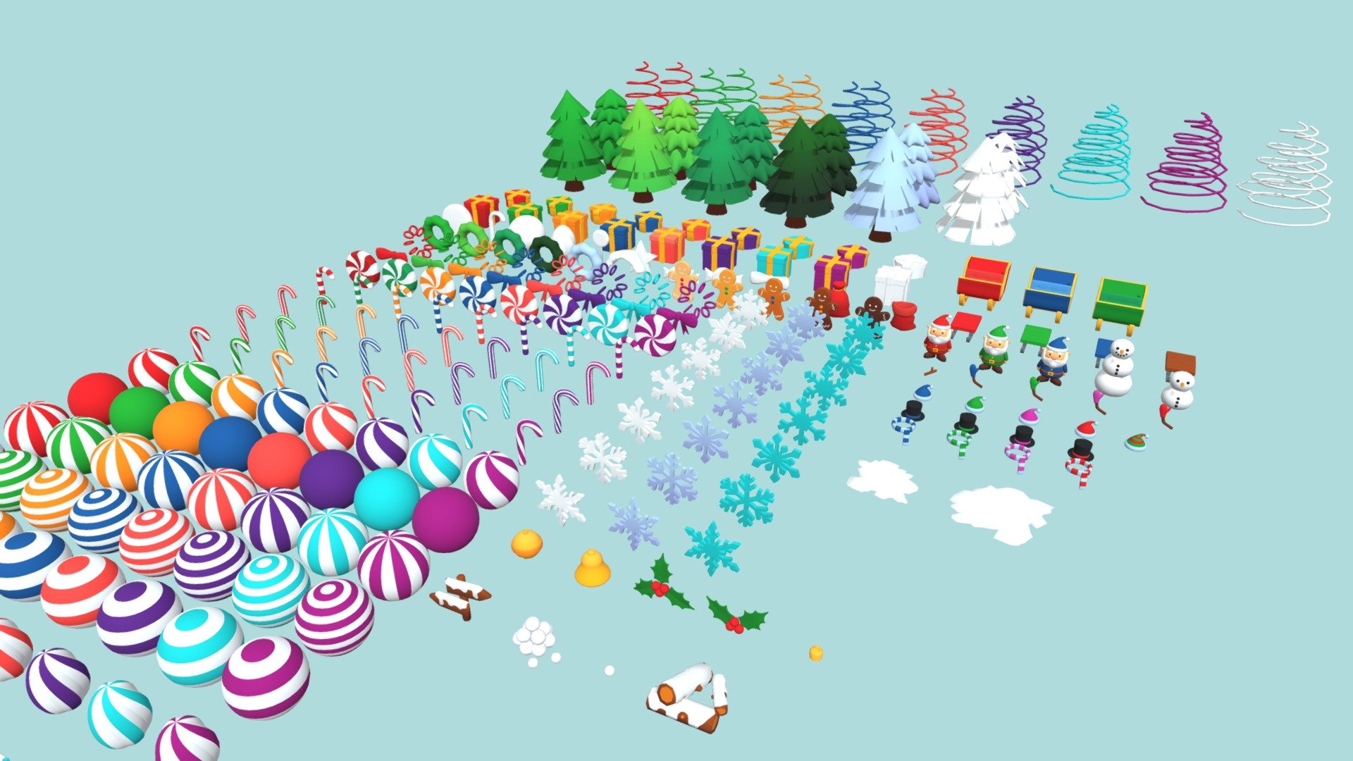 Low Poly Christmas Modular Pack