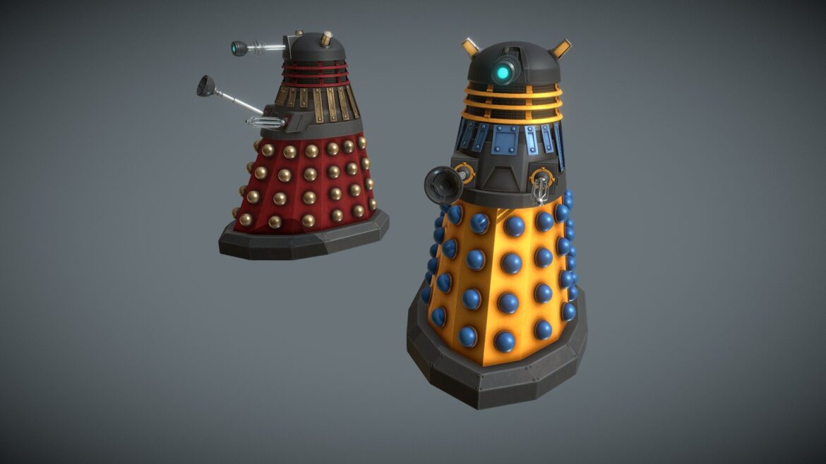 low poly dalek 3d model
