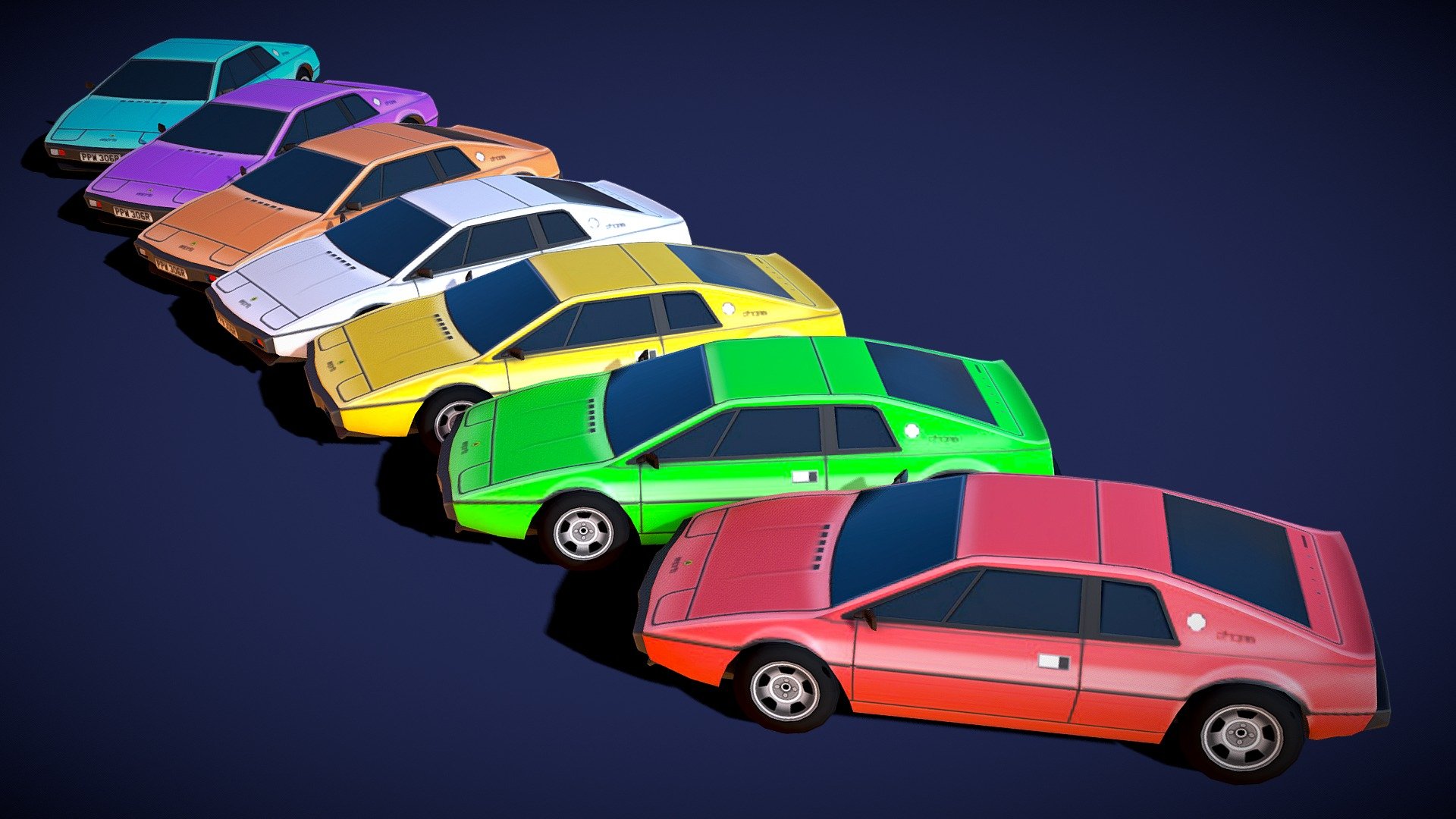Low-Poly Lotus Esprit S1