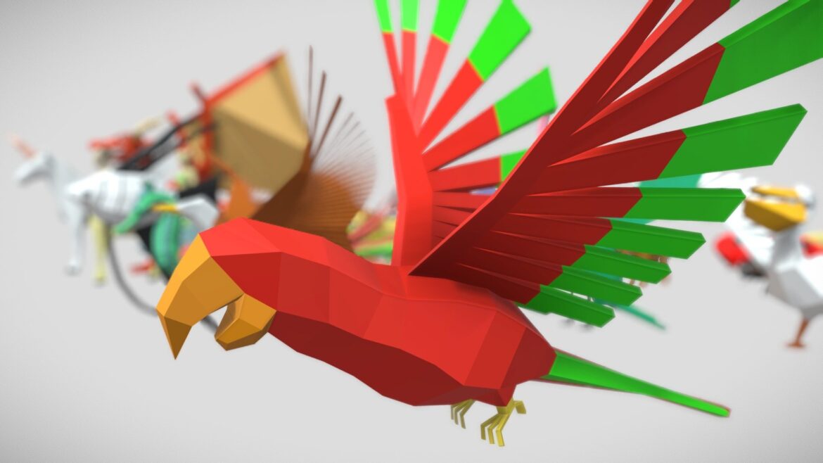 lowpoly animals pack 3d model