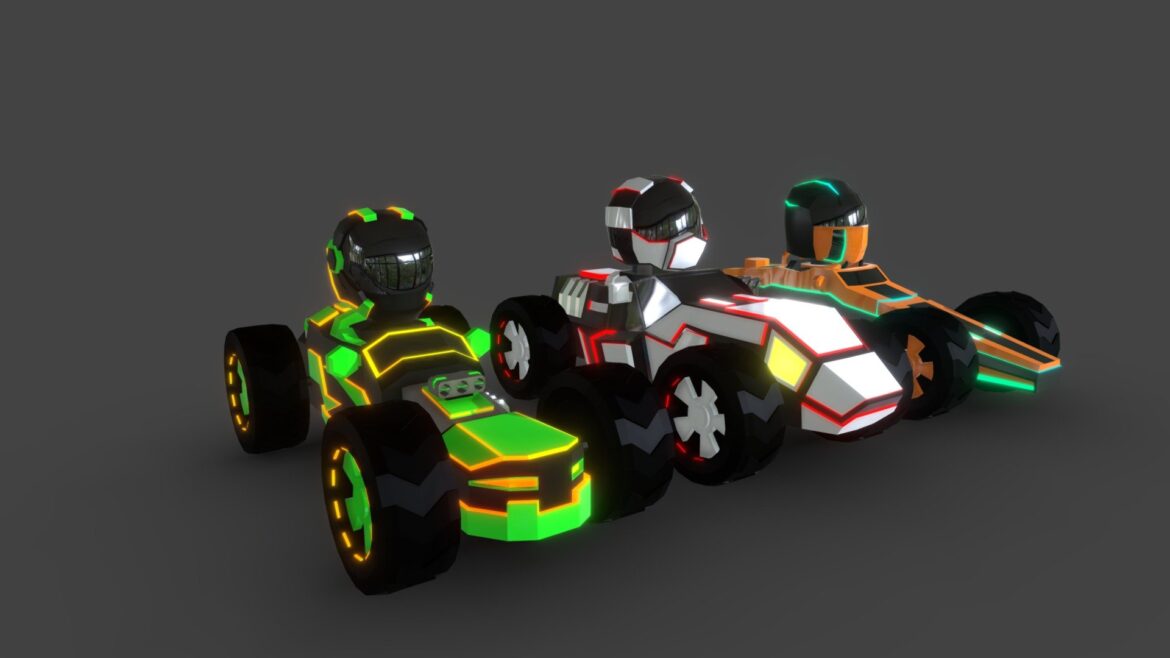 Lowpoly Super Cars 3d Model - Collection of lowpoly super cars 3D models rendered in a stylized environment.