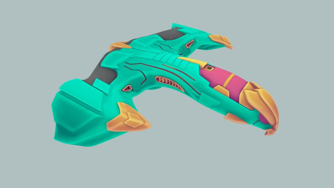 Luxurius Racing Ship 3d Model - High-detail Luxurius Racing Ship 3D model with sleek futuristic design, ideal for sci-fi game development and cinematic projects.