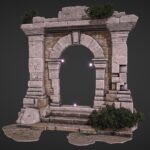 Medieval Arch game ready 3d model