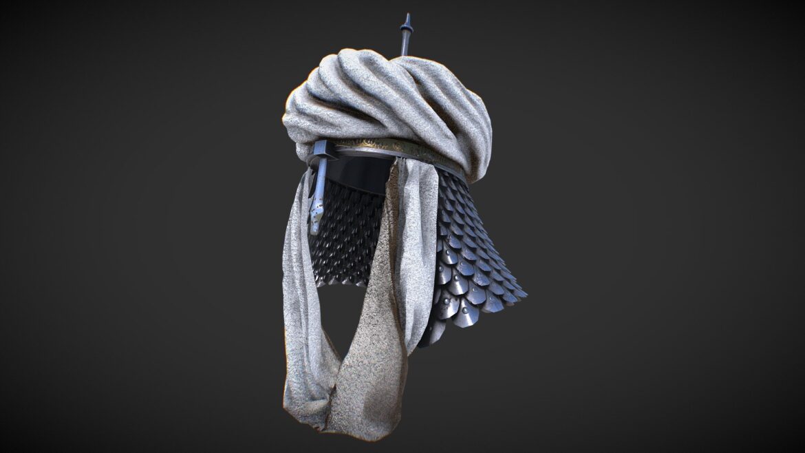 medieval helmet 1 3d model