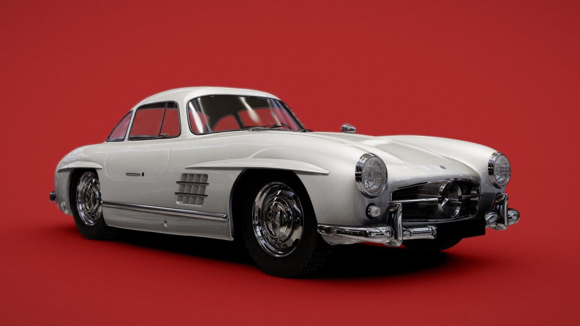 mercedes benz 300 sl gullwing 3d model
