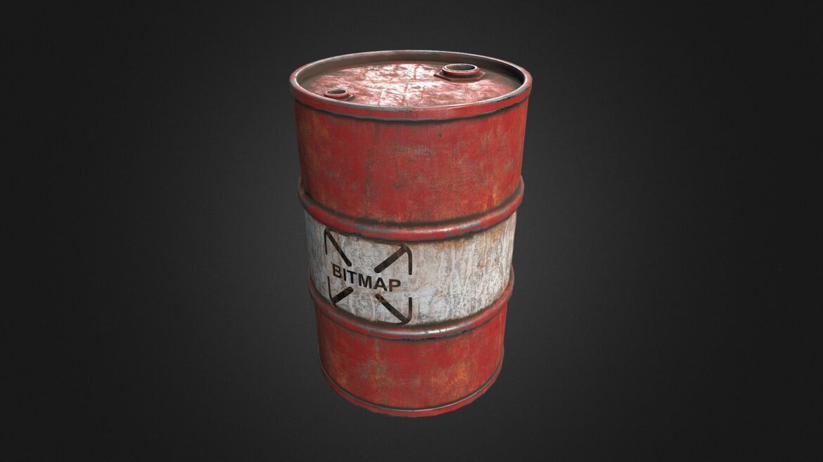 metal barrel 3d model