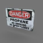 metalic sign 3d model