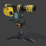 minigun turret 3d model