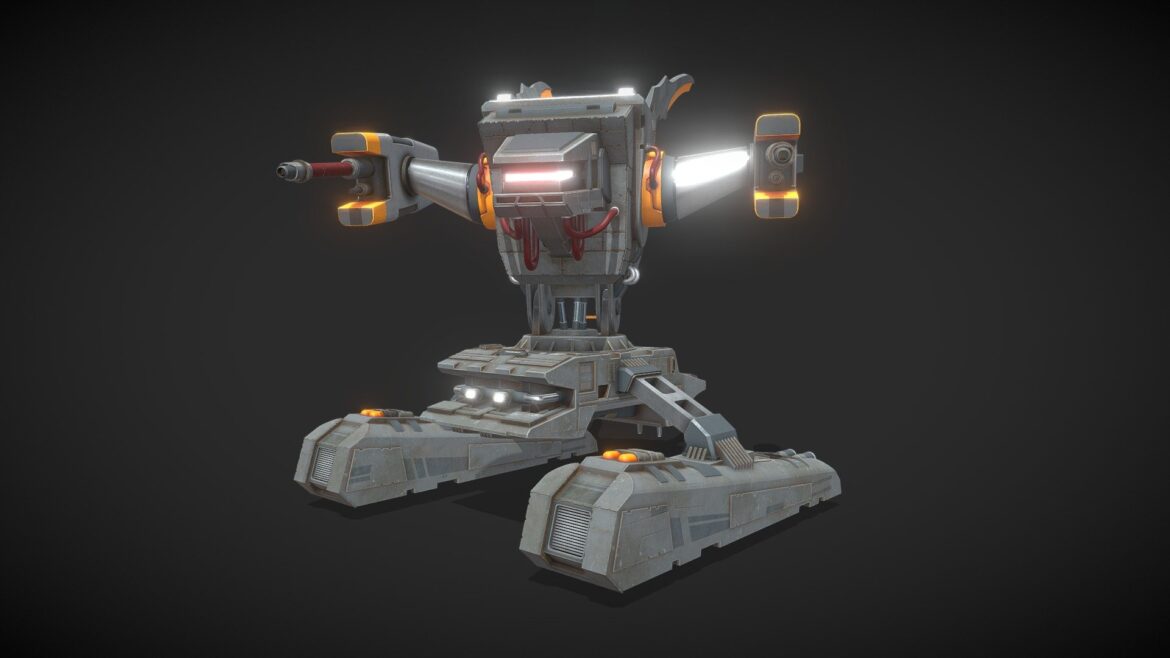 mobile hover unit tank posed 3d model