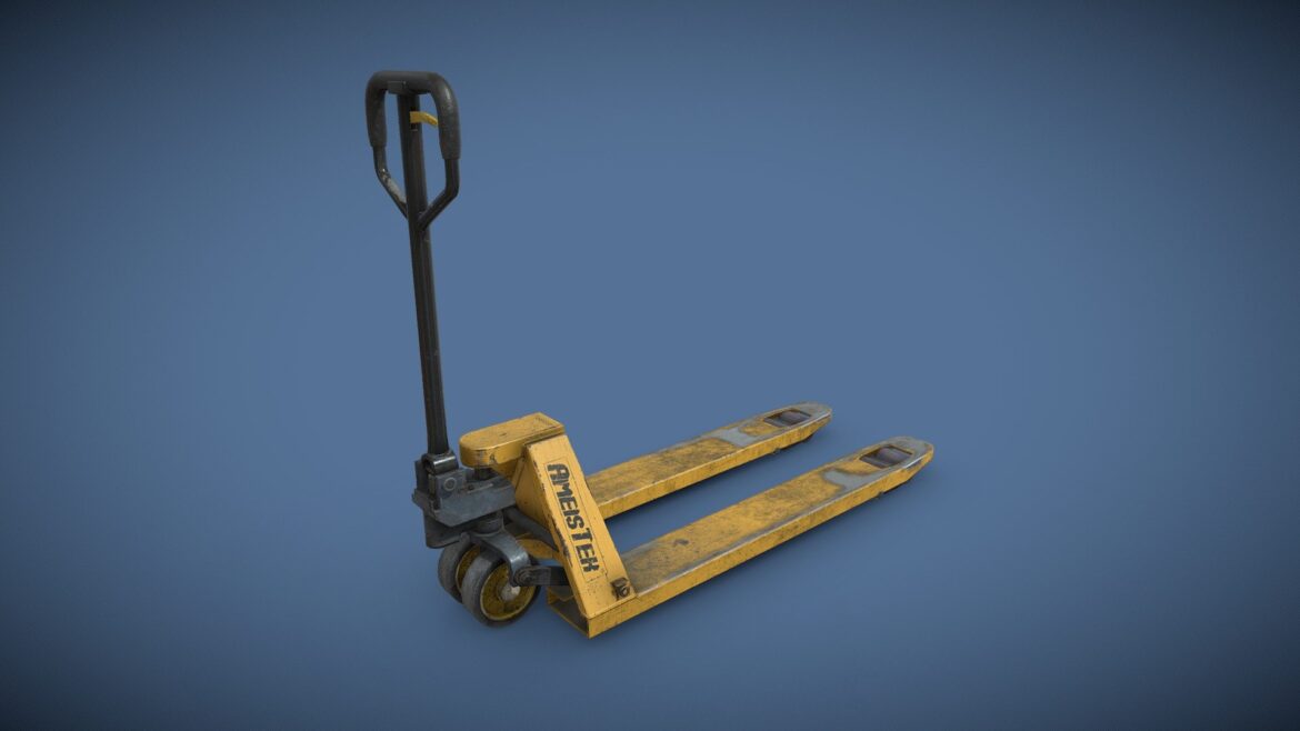 euro pallet trolley 3d model