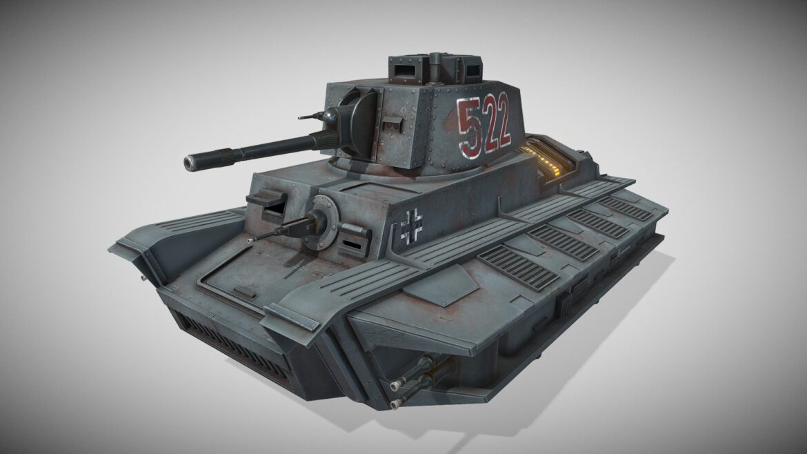 panzer 38t hover tank 3d model
