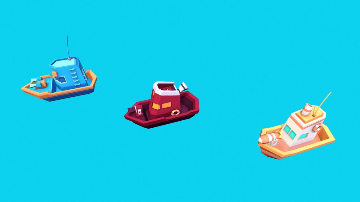 player boats preview 3d model