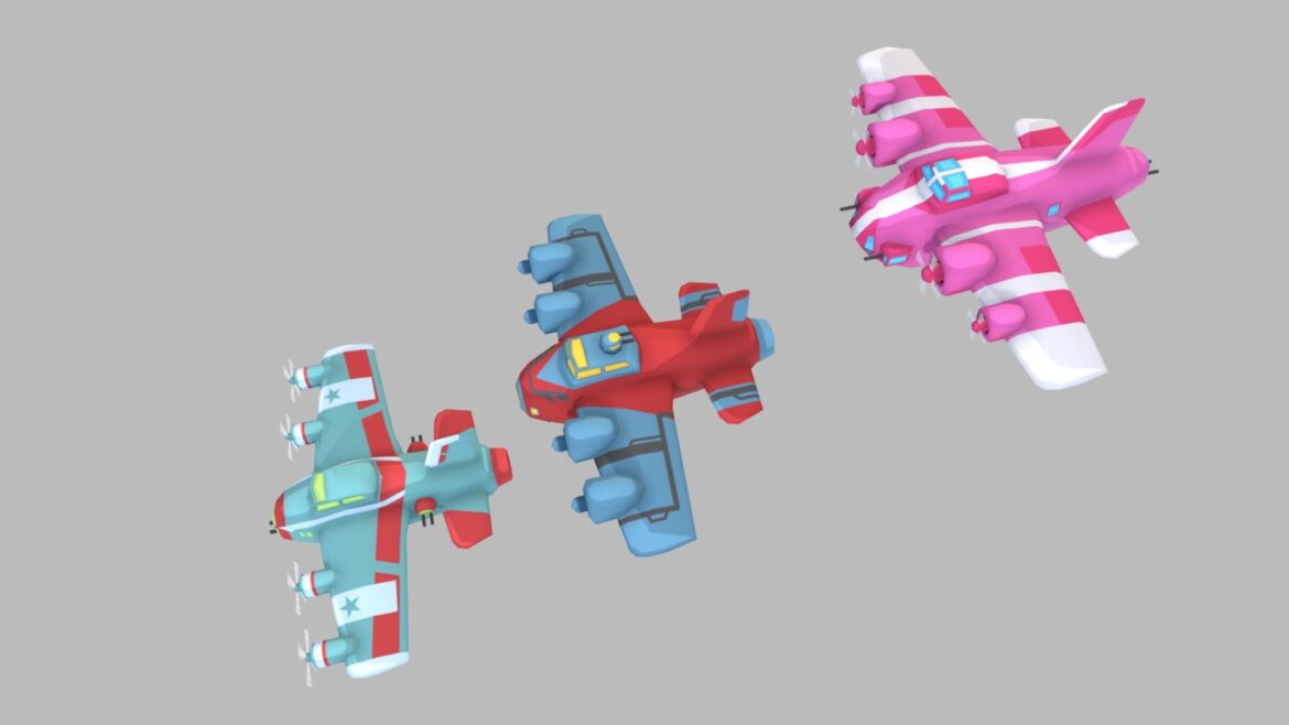 player planes set 3d model