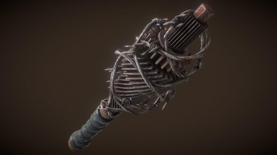 post apocalyptic mace 3d model