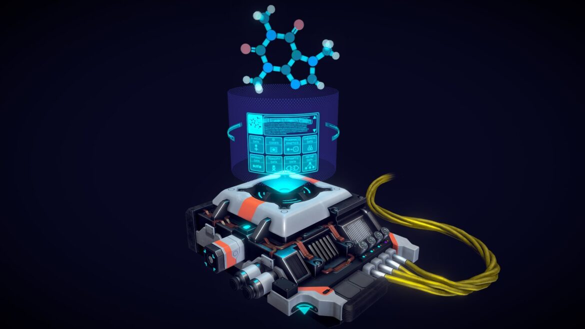 sci fi analyzer unit 3d model