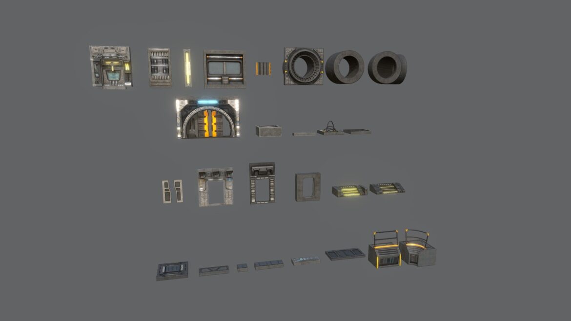 sci fi asset pack 1 version 2 3d model