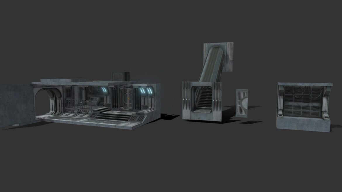 sci fi asset pack 6 3d model