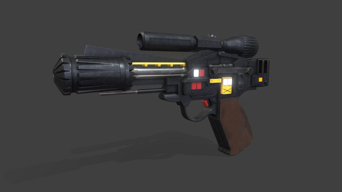 sci fi blaster 3d model