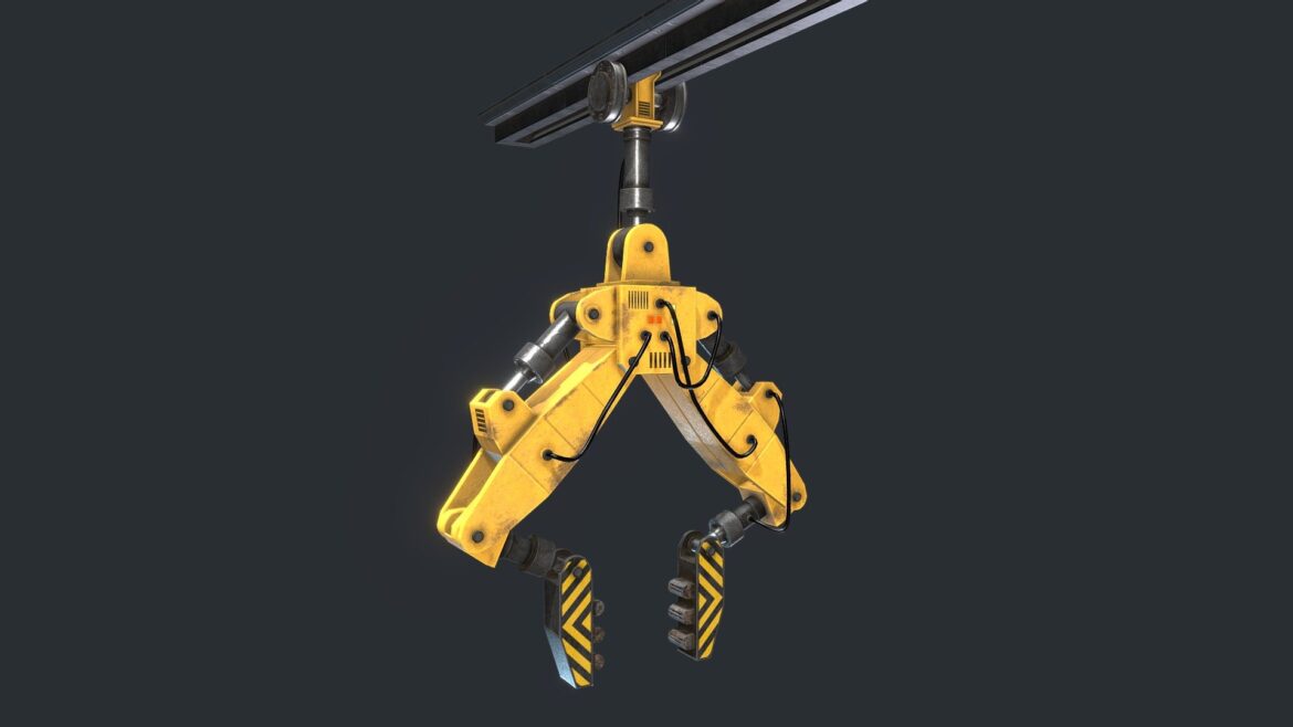 sci fi frog legged crane 3d model