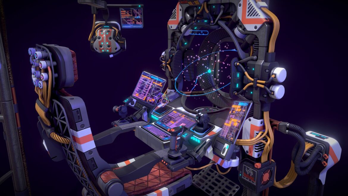 sci fi wayfinder unit 3d model