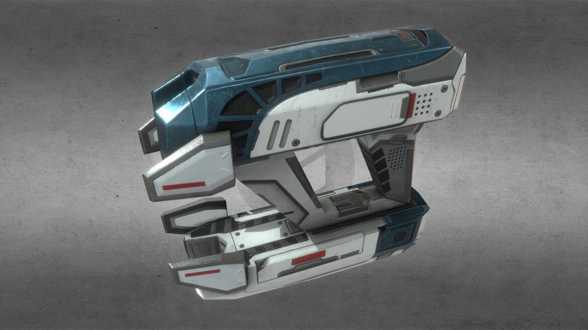 Scifi Simple Pistol 3d Model - Scifi Simple Pistol 3D Model for Mobile Games and FPS