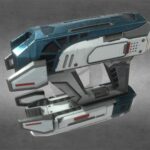 scifi simple pistol 3d model