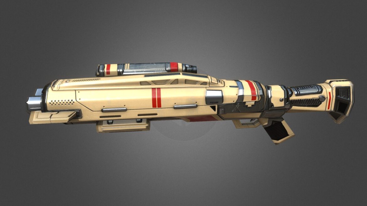 scifi shotgun 3d model