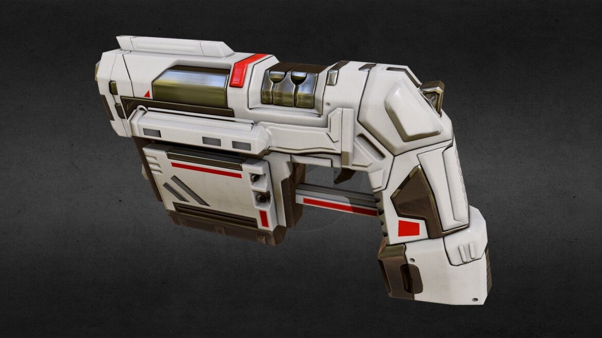 scifi simple pistol 3d model