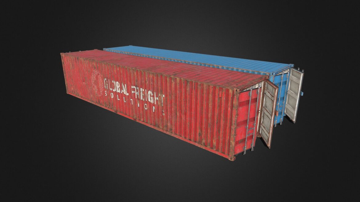shipping container 40ft 3d model