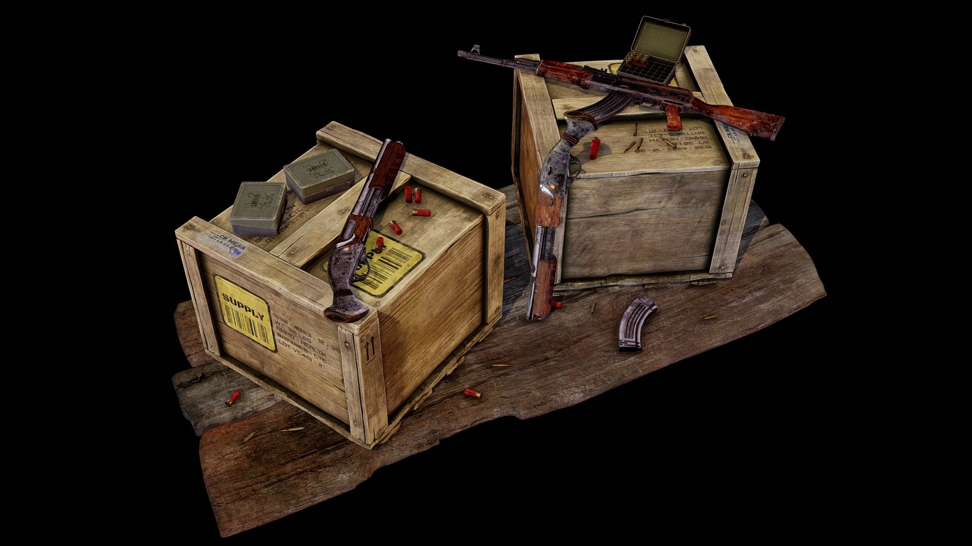 Small Crate Set – Swamp Diorama