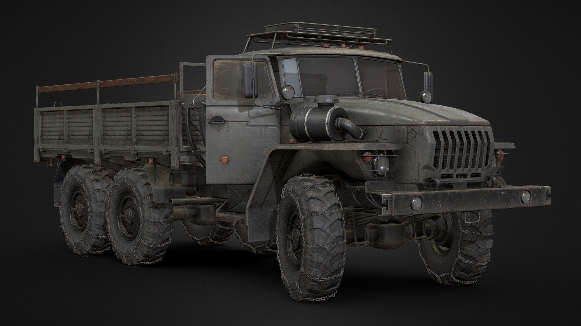 Soviet Truck Ural 4320 Rust Version