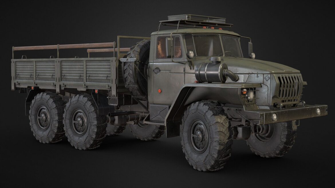 soviet truck ural 4320 3d model