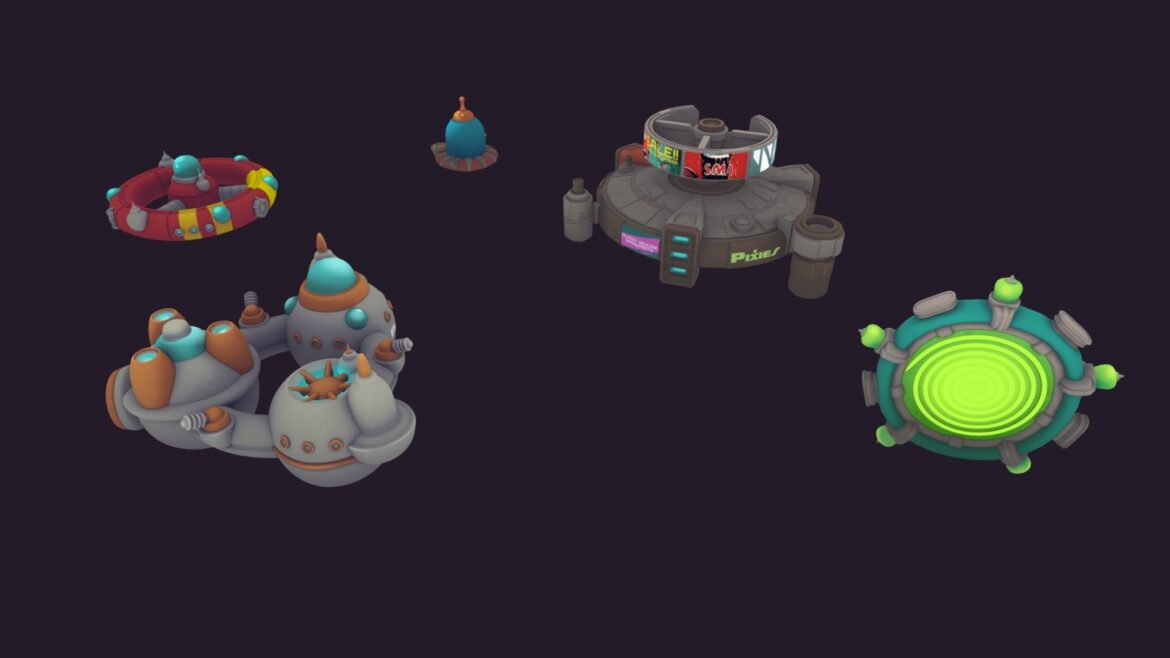 space stations 3d model