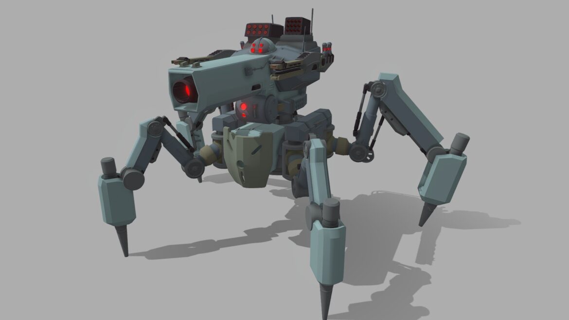 spider tank draft 3d model