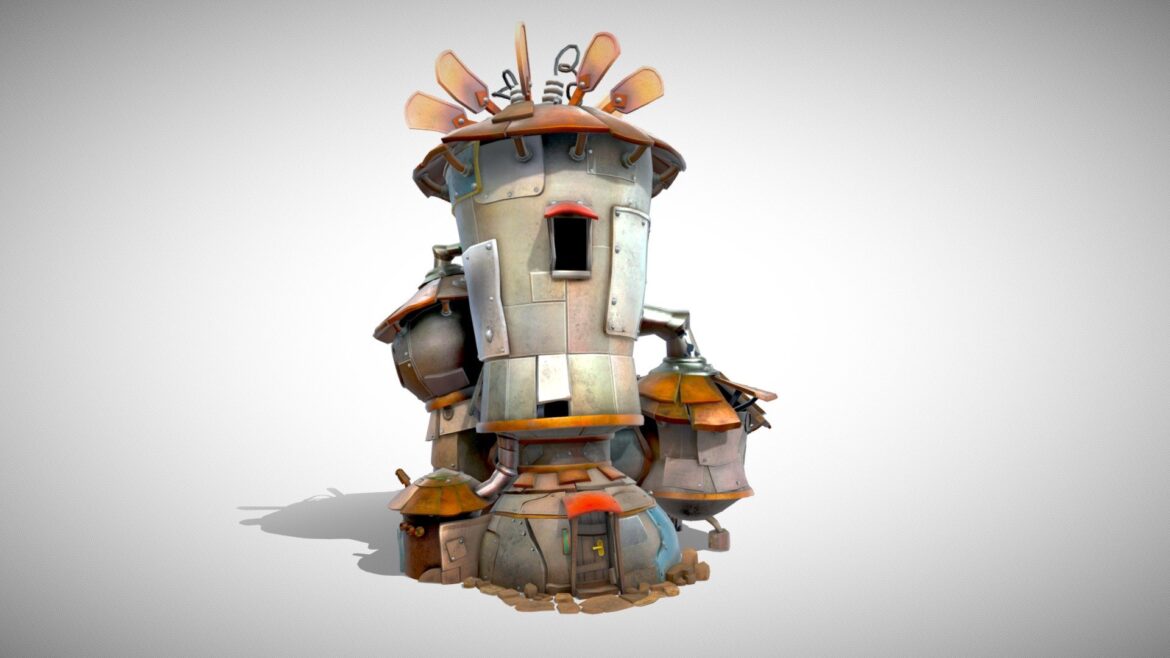 steampunk house 3d model