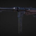 submachine gun mp 3840 3d model