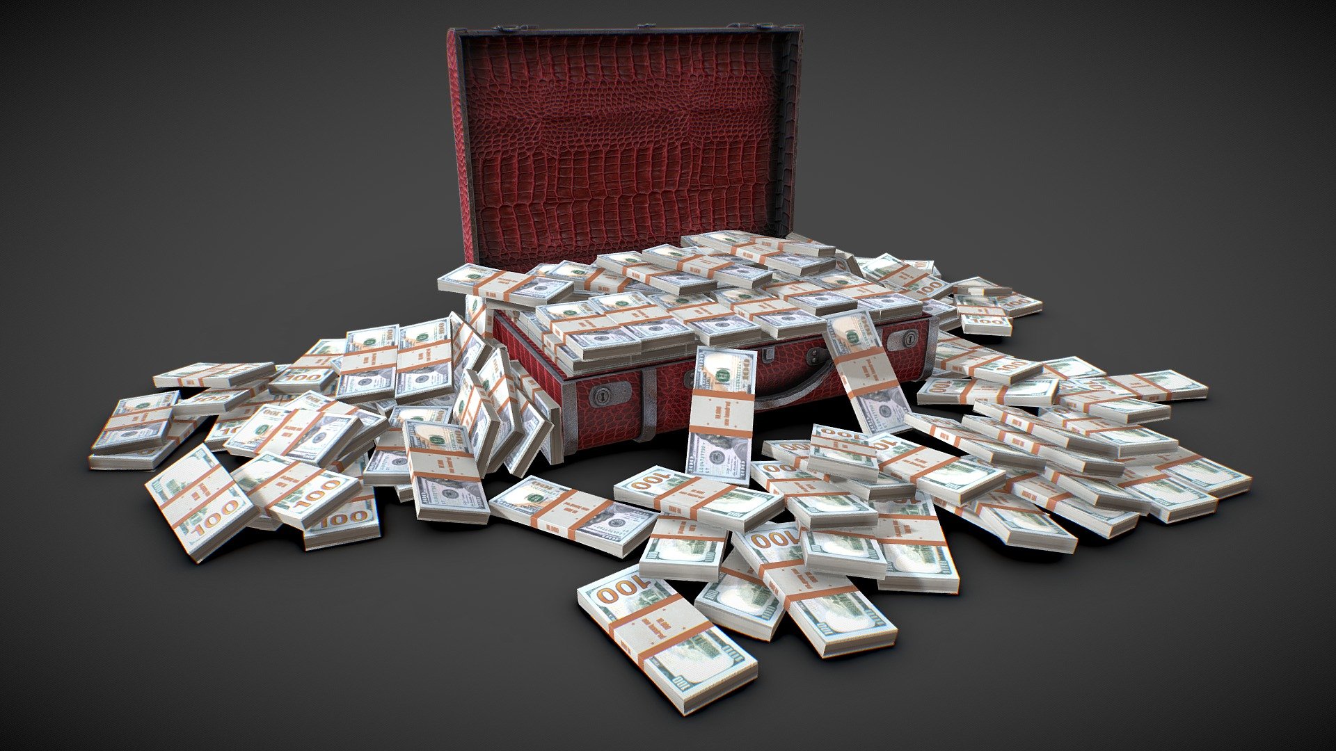 Suitcase with money