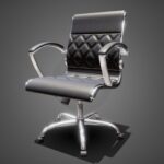 Swivel Office Chair with Chrome Base and Arms