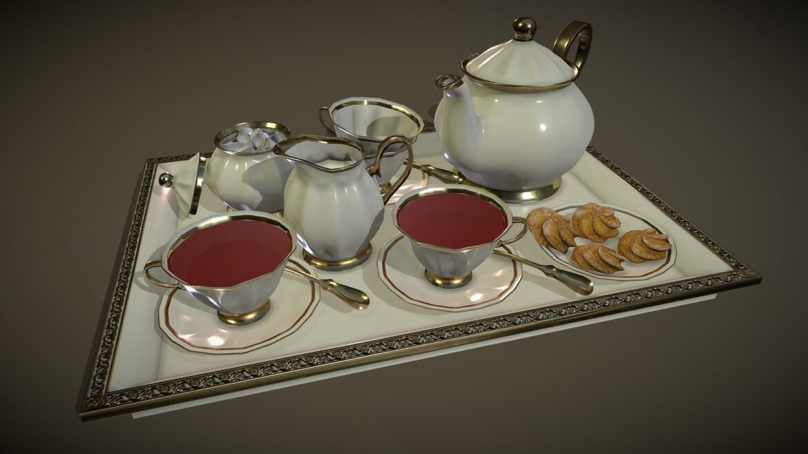 tea set 3d model