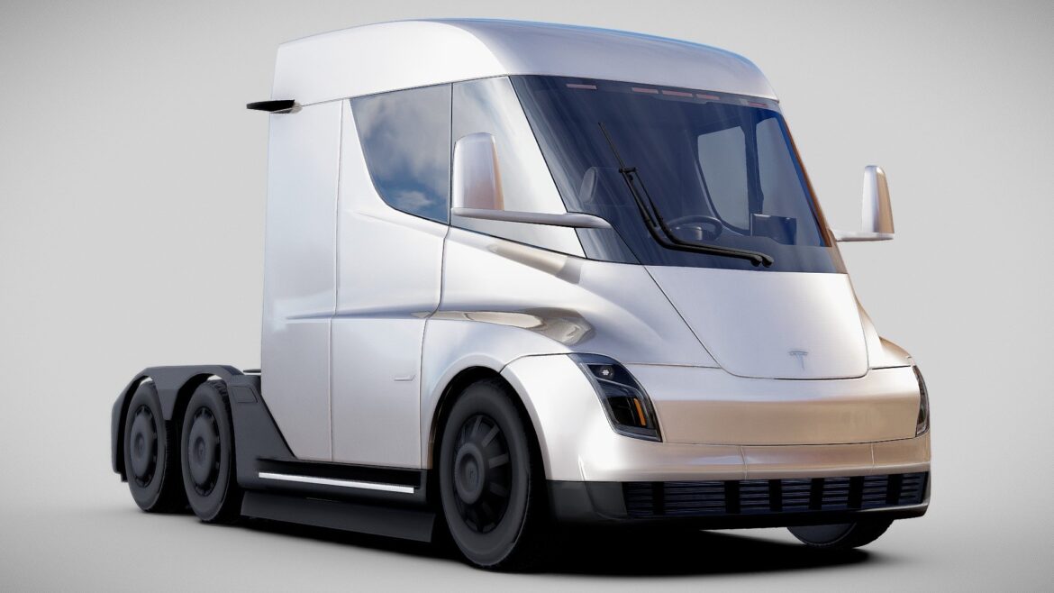 tesla semi truck 3d model